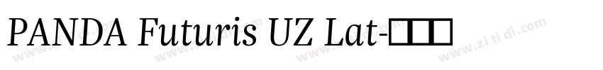 PANDA Futuris UZ Lat字体转换